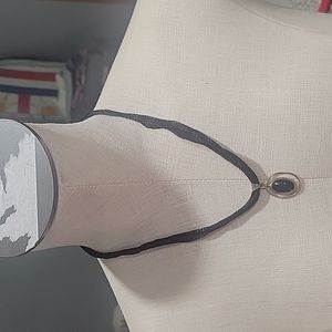 Sterling silver & black necklace